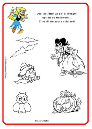 disegni da colorare: Desi e Halloween
