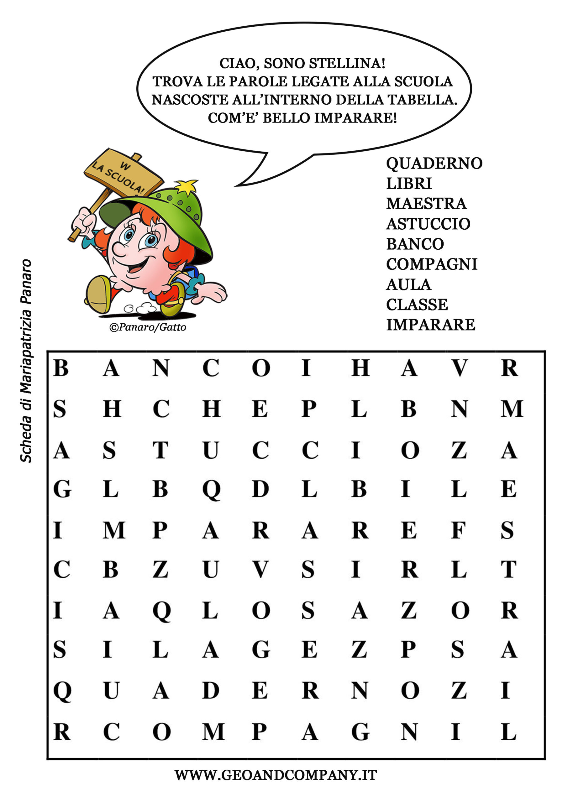Crucipuzzle della scuola