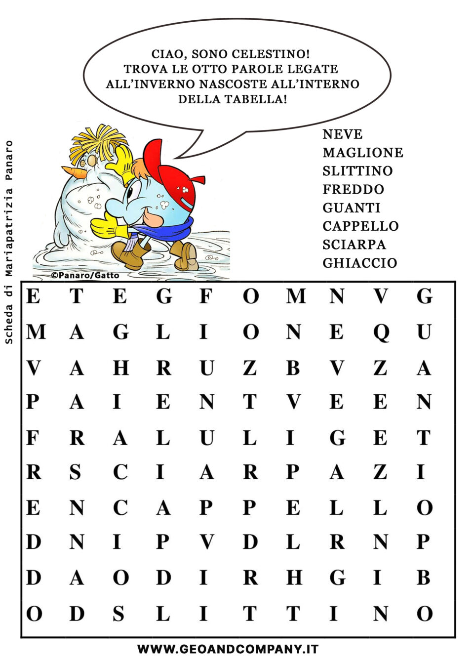Crucipuzzle invernale