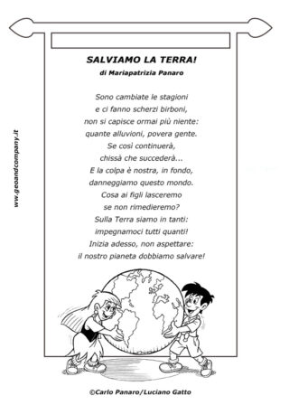 Salviamo la Terra! filastrocca da colorare