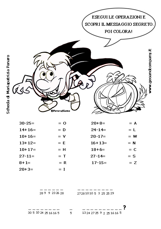 Messaggio segreto di Halloween seconda